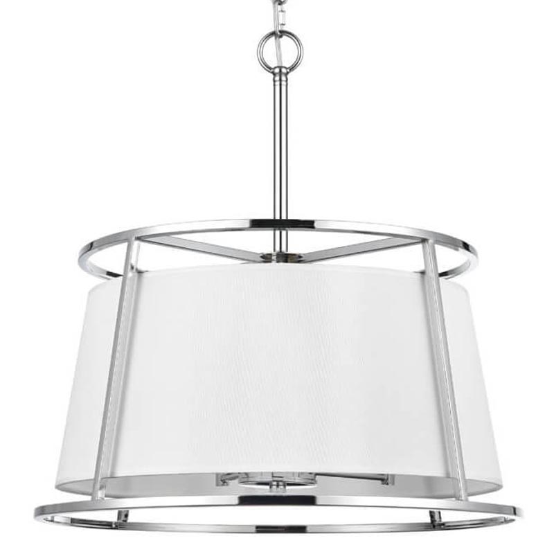 Люстра Alexis Chandelier 50 Хром Белый Люстра Alexis Chandelier 50 Хром Белый в Барнауле | Loft Concept