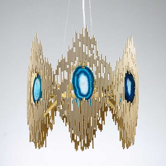 Люстра Calypso Chandelier 6 Золотой Графит Морская синь Люстра Calypso Chandelier 6 Золотой Графит Морская синь в Барнауле | Loft Concept