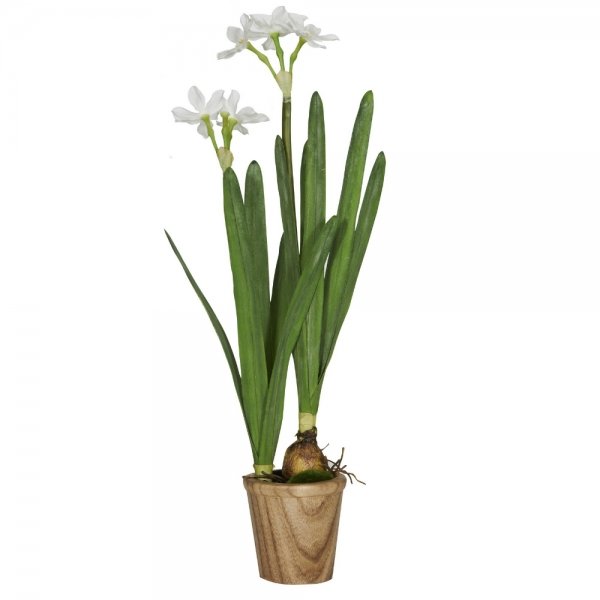 Декоративный искусственный цветок Daffodil Bulbs Белый Зеленый Декоративный искусственный цветок Daffodil Bulbs Белый Зеленый в Барнауле | Loft Concept