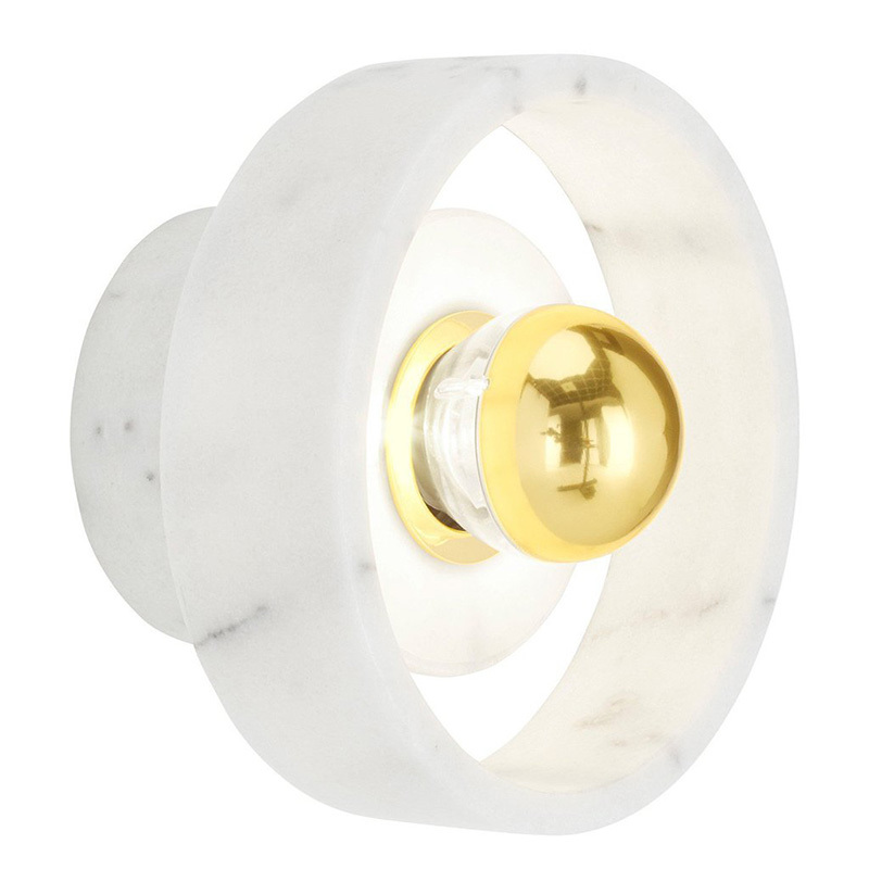 Бра Tom Dixon Stone Wall Lamp Белый Золотой Бра Tom Dixon Stone Wall Lamp Белый Золотой в Барнауле | Loft Concept