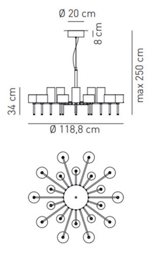 Люстра AXO Light Spillray lamps 20 Люстра AXO Light Spillray lamps 20 в Барнауле
