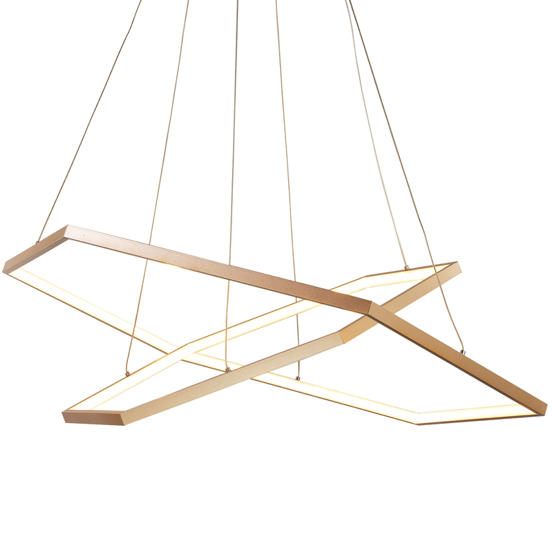 Люстра Hexagon Horizontal Double Золотой Люстра Hexagon Horizontal Double Золотой в Барнауле | Loft Concept