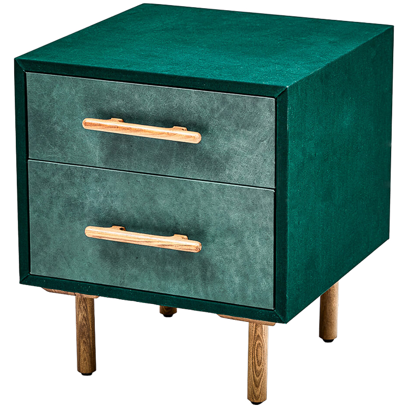 Тумба Smoky Green Nightstand Изумрудный Древесина Тумба Smoky Green Nightstand Изумрудный Древесина в Барнауле | Loft Concept