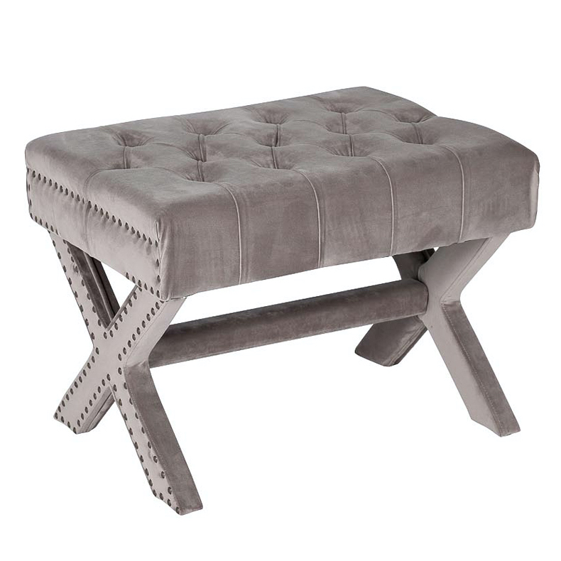 Пуф X Bench Capitone Beige Бежево-серый Пуф X Bench Capitone Beige Бежево-серый в Барнауле | Loft Concept