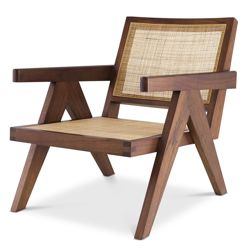 Кресло Eichholtz Chair Aristide brown Коричневый Бежевый Кресло Eichholtz Chair Aristide brown Коричневый Бежевый в Барнауле | Loft Concept