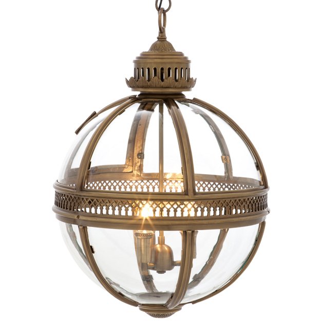 Люстра Lantern Residential Brass M Латунь Прозрачное Стекло Люстра Lantern Residential Brass M Латунь Прозрачное Стекло в Барнауле | Loft Concept