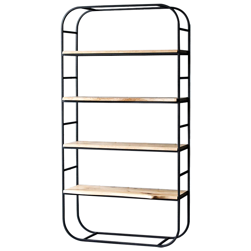 Стеллаж Dawood Industrial Metal Rust Rack Древесина Черный Стеллаж Dawood Industrial Metal Rust Rack Древесина Черный в Барнауле | Loft Concept