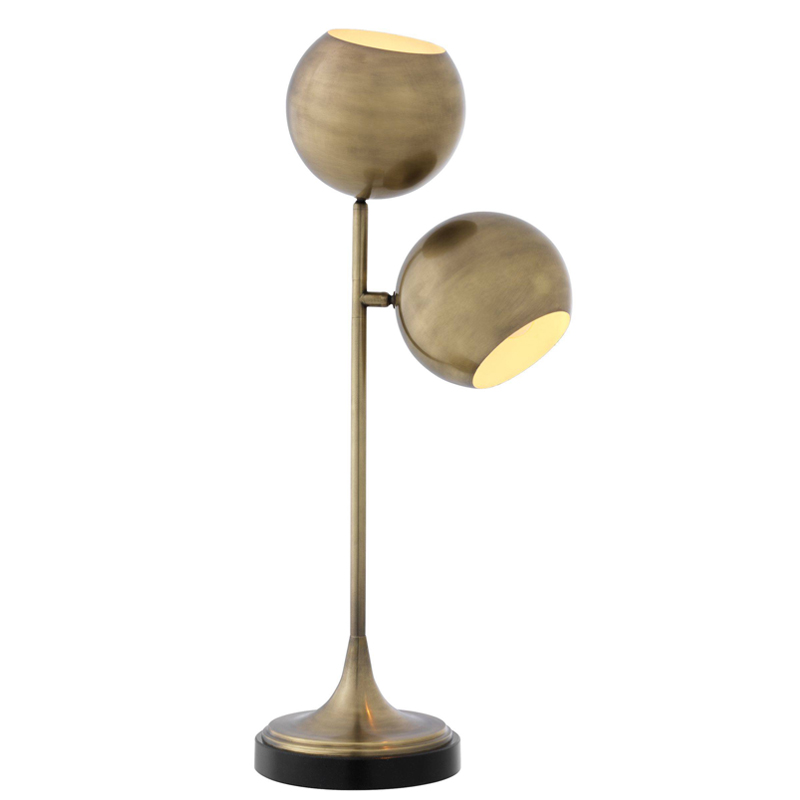 Настольная лампа Eichholtz Table Lamp Compton brass Латунь Античная полированная Черный в Барнауле | Loft Concept 