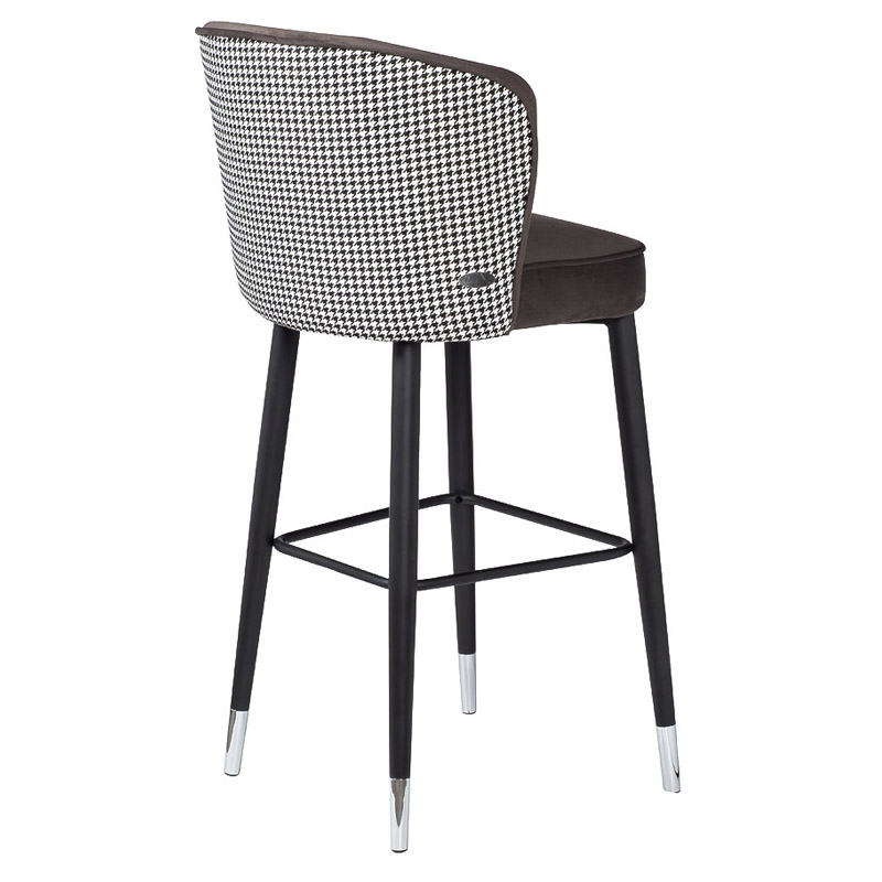 Барный стул Egbert Bar Stool Серый Черный Черно-белый Барный стул Egbert Bar Stool Серый Черный Черно-белый в Барнауле | Loft Concept
