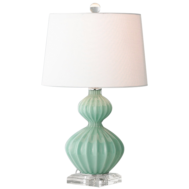 Настольная лампа Loraine Green Table lamp Античный зеленый Настольная лампа Loraine Green Table lamp Античный зеленый в Барнауле | Loft Concept
