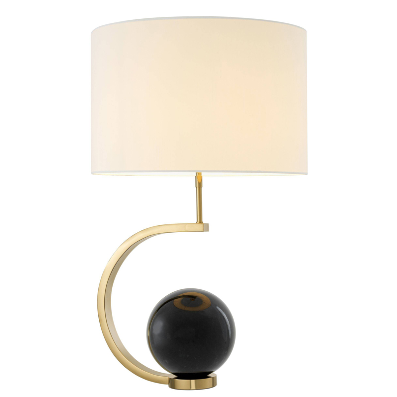 Настольная лампа Eichholtz Table Lamp Luigi Black marble Белый Глянцевое золото Черный Мрамор Nero Настольная лампа Eichholtz Table Lamp Luigi Black marble Белый Глянцевое золото Черный Мрамор Nero в Барнауле | Loft Concept
