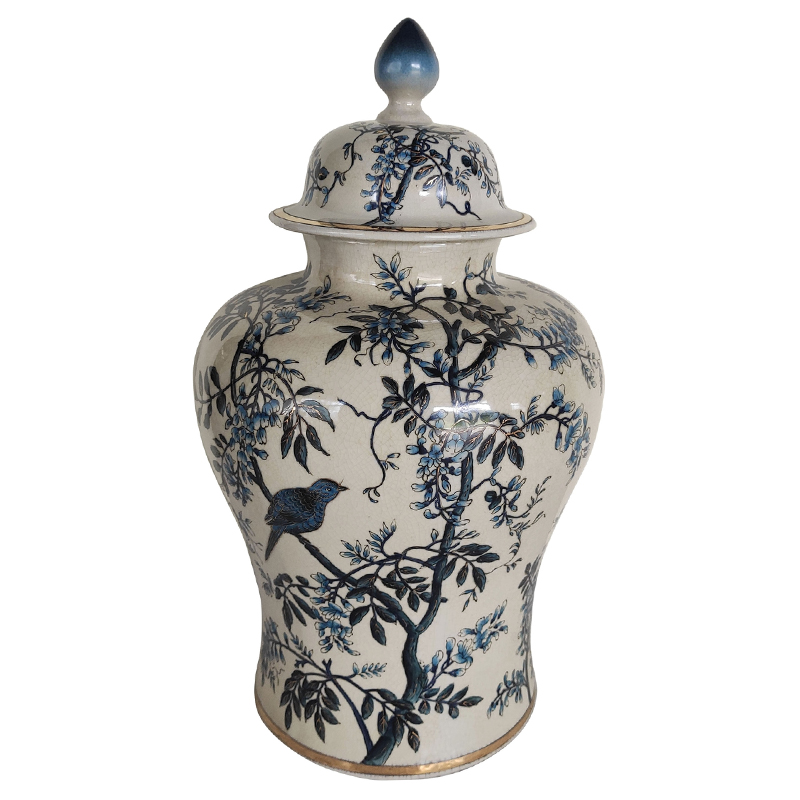 Ваза Blue White Vase Ramao Синий Белый Ваза Blue White Vase Ramao Синий Белый в Барнауле | Loft Concept