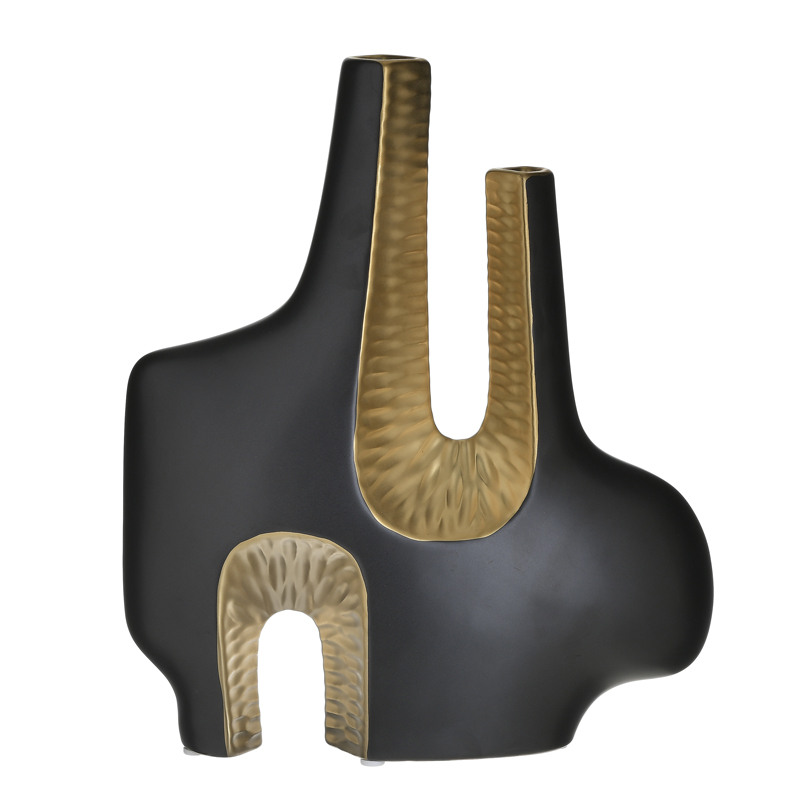 Ваза Efalia Vase double Черный Золотой Ваза Efalia Vase double Черный Золотой в Барнауле | Loft Concept