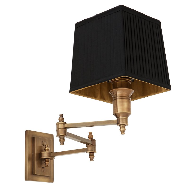Бра Wall Lamp Lexington Swing Brass+Black Латунь Античная полированная Черный Бра Wall Lamp Lexington Swing Brass+Black Латунь Античная полированная Черный в Барнауле | Loft Concept