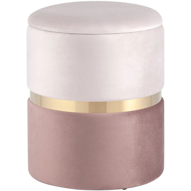 Пуф с ящиком Duo светлый розовый Glossy Velor Розовый пастельный Пуф с ящиком Duo светлый розовый Glossy Velor Розовый пастельный в Барнауле | Loft Concept
