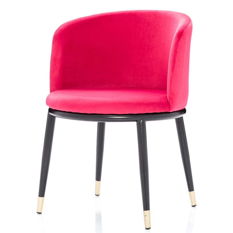 Стул Dining Chair Foucault Crimson Малиновый (Crimson) Черный Золотой Стул Dining Chair Foucault Crimson Малиновый (Crimson) Черный Золотой в Барнауле | Loft Concept