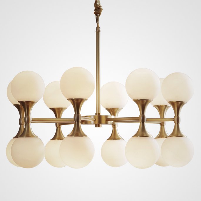 Люстра Hudson Valley Lighting Astoria Chandelier Белый Латунь в Барнауле | Loft Concept 