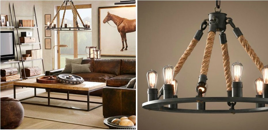Люстра Loft Old Castle Rope Chandelier Люстра Loft Old Castle Rope Chandelier - Loft-Concept в Барнауле