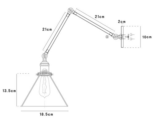 Бра Gloce Cone Shade Loft Industrial Red Бра Gloce Cone Shade Loft Industrial Red в Барнауле