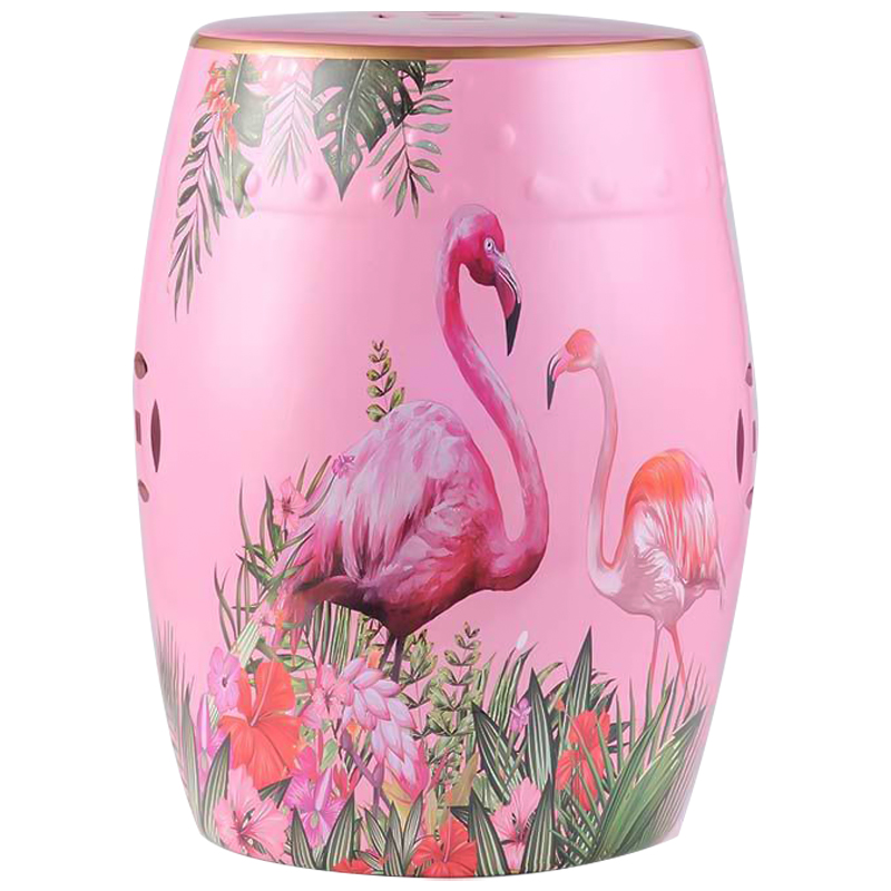Керамический табурет Flamingo Tropical Animal Ceramic Stool Pink Розовый Зеленый Керамический табурет Flamingo Tropical Animal Ceramic Stool Pink Розовый Зеленый в Барнауле | Loft Concept