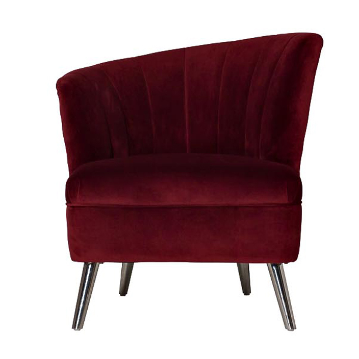 Кресло Moore Armchair Бургундский красный Нержавеющая сталь Кресло Moore Armchair Бургундский красный Нержавеющая сталь в Барнауле | Loft Concept