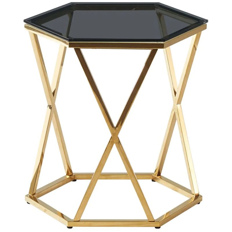 Столик кофейный Ormando Collection Gold №2 Глянцевое золото Стекло Смок Столик кофейный Ormando Collection Gold №2 Глянцевое золото Стекло Смок в Барнауле | Loft Concept