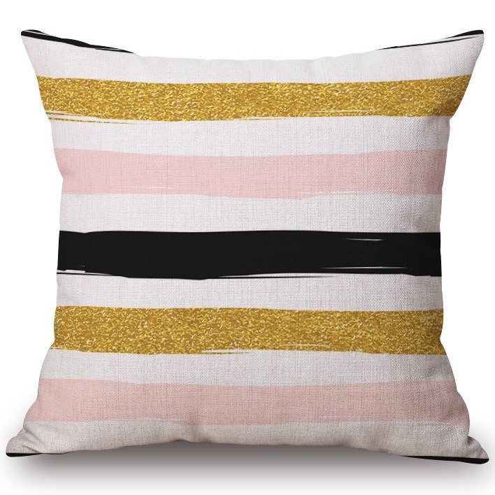 Декоративная подушка Pink & Black & Gold Декоративная подушка Pink & Black & Gold в Барнауле | Loft Concept