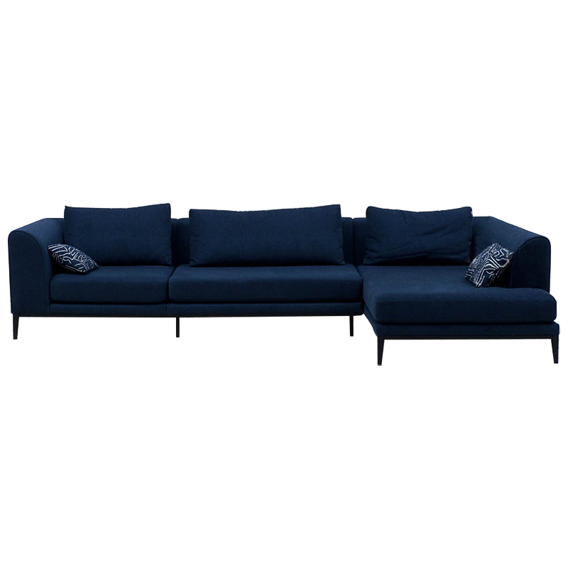 Угловой диван Ferguson Deep Blue Sofa Темно-синий в Барнауле | Loft Concept 
