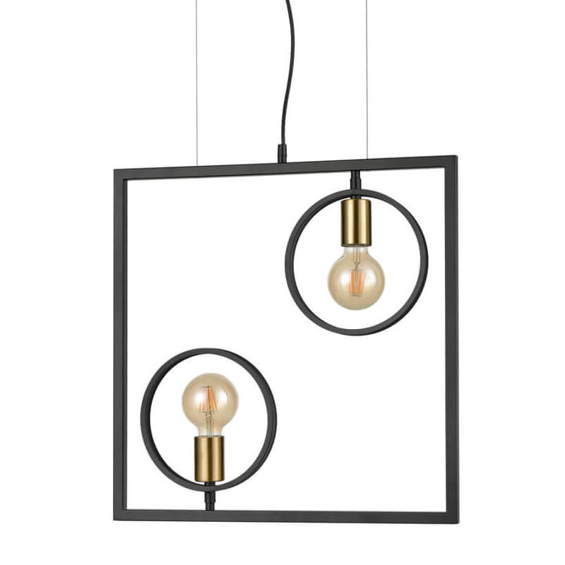 Люстра Loft Rings Ligh 2 Черный Золотой Люстра Loft Rings Ligh 2 Черный Золотой в Барнауле | Loft Concept