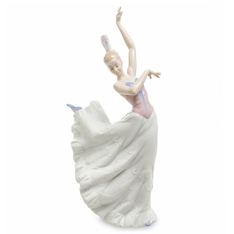Статуэтка фарфоровая Танцовщица Charming Statuette Белый Розовый Серо-голубой Бежевый Статуэтка фарфоровая Танцовщица Charming Statuette Белый Розовый Серо-голубой Бежевый в Барнауле | Loft Concept