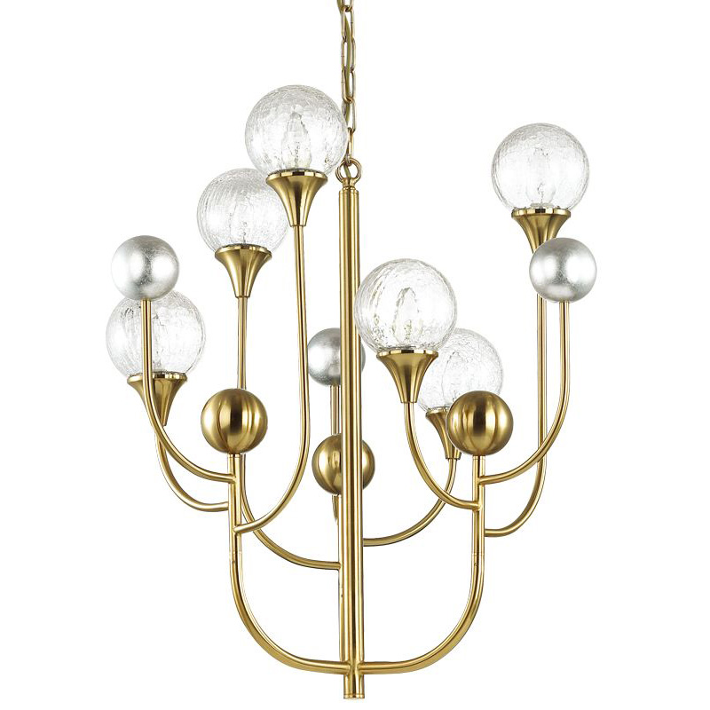Люстра Benniga Chandelier 6 Золотой Прозрачный (Transparent) Люстра Benniga Chandelier 6 Золотой Прозрачный (Transparent) в Барнауле | Loft Concept