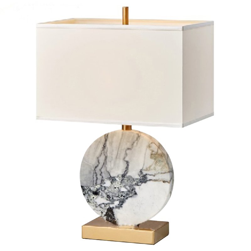 Настольная лампа Lua Grande Table Lamp gray marble Белый Серый Латунь Настольная лампа Lua Grande Table Lamp gray marble Белый Серый Латунь в Барнауле | Loft Concept