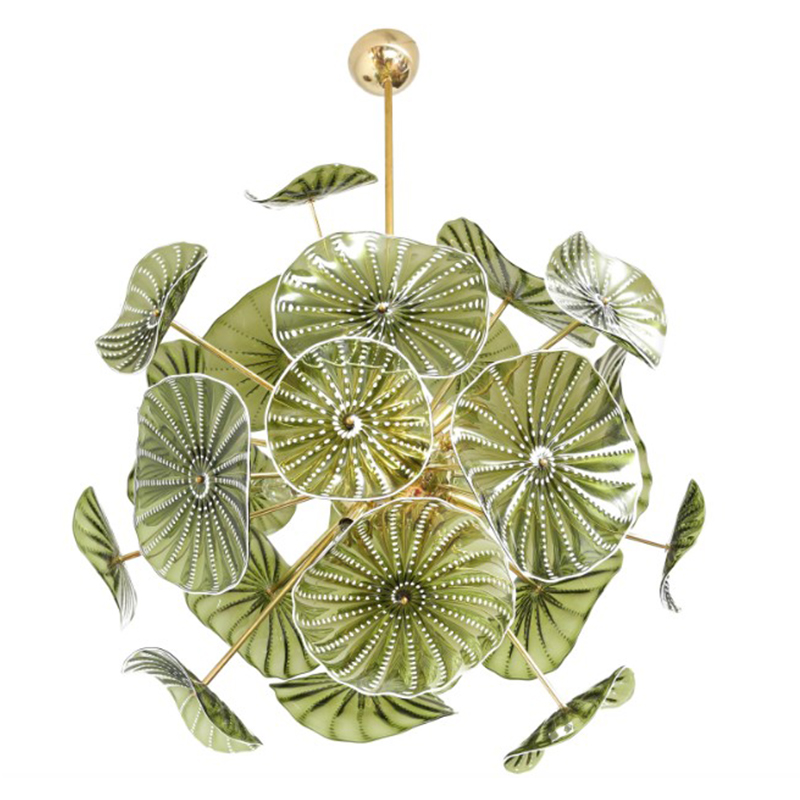 Дизайнерская Люстра Зеленое Стекло Модерн середины ХХ века Murano Hand Blown Chartreuse Green Glass Chandelier Латунь Зеленый Дизайнерская Люстра Зеленое Стекло Модерн середины ХХ века Murano Hand Blown Chartreuse Green Glass Chandelier Латунь Зеленый в Барнауле | Loft Concept