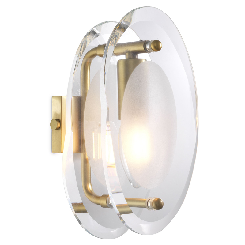 Бра Eichholtz Wall Lamp Sublime Латунь Античная полированная Прозрачный Бра Eichholtz Wall Lamp Sublime Латунь Античная полированная Прозрачный в Барнауле | Loft Concept