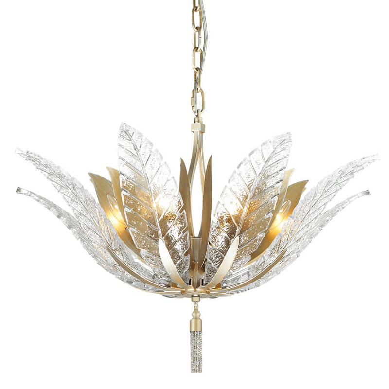 Люстра Glass Petals Chandelier 75 Золотой Прозрачный (Transparent) Люстра Glass Petals Chandelier 75 Золотой Прозрачный (Transparent) в Барнауле | Loft Concept