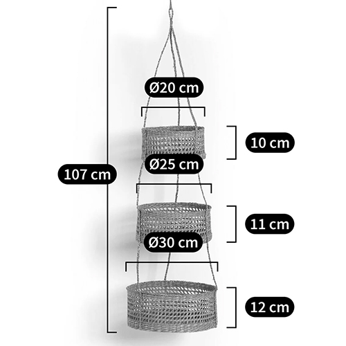 Подвесные плетеные корзины для цветов Musa Wicker Baskets Подвесные плетеные корзины для цветов Musa Wicker Baskets в Барнауле