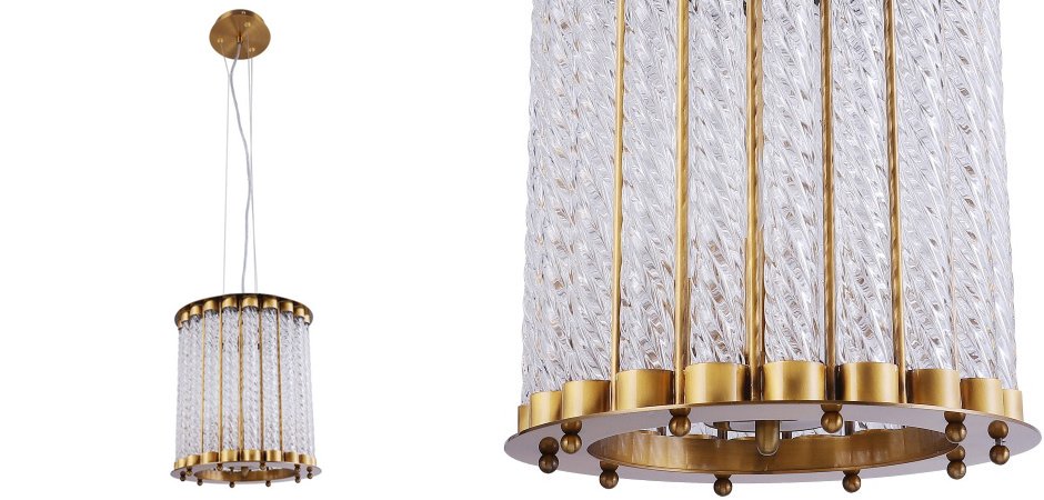 Люстра Glass Spirals Cylinder Люстра Glass Spirals Cylinder - Loft-Concept в Барнауле