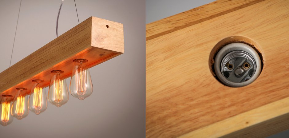 Люстра Loft Wooden Lighting Line Pendant Люстра Loft Wooden Lighting Line Pendant - Loft-Concept в Барнауле