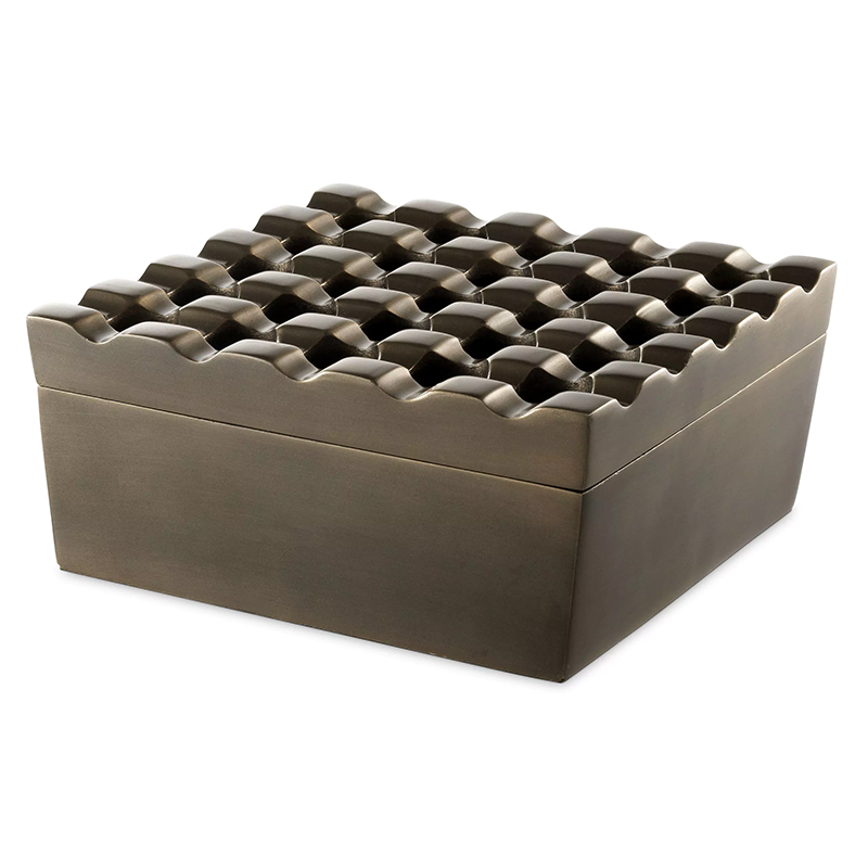 Пепельница Eichholtz Ashtray Deluxe Винтажная латунь Пепельница Eichholtz Ashtray Deluxe Винтажная латунь в Барнауле | Loft Concept