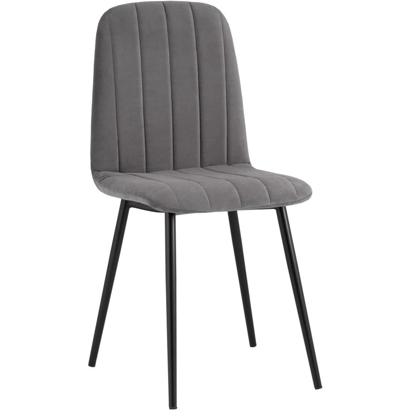 Стул Easy Chair Велюр Темно-Серый цвет Серый Черный Стул Easy Chair Велюр Темно-Серый цвет Серый Черный в Барнауле | Loft Concept