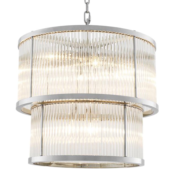 Люстра Chandelier Pasadena Nickel Никель Прозрачное Стекло Люстра Chandelier Pasadena Nickel Никель Прозрачное Стекло в Барнауле | Loft Concept