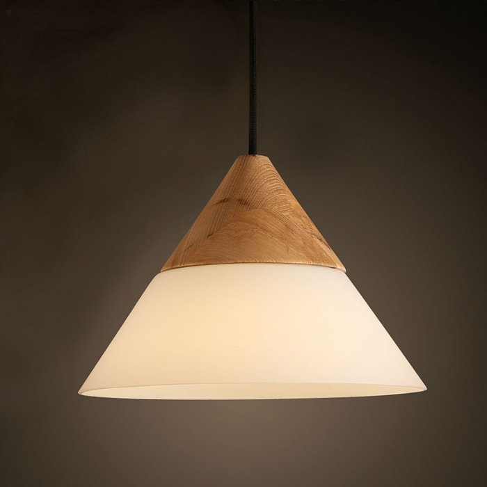 Подвесной светильник Opaque Light Fat Белый Белый дуб Подвесной светильник Opaque Light Fat Белый Белый дуб в Барнауле | Loft Concept