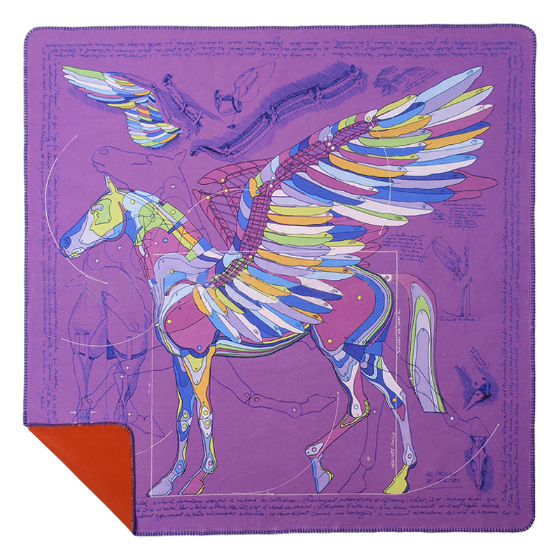 Плед Hermes Pegasus Purple Plaid Мульти Лиловый Плед Hermes Pegasus Purple Plaid Мульти Лиловый в Барнауле | Loft Concept