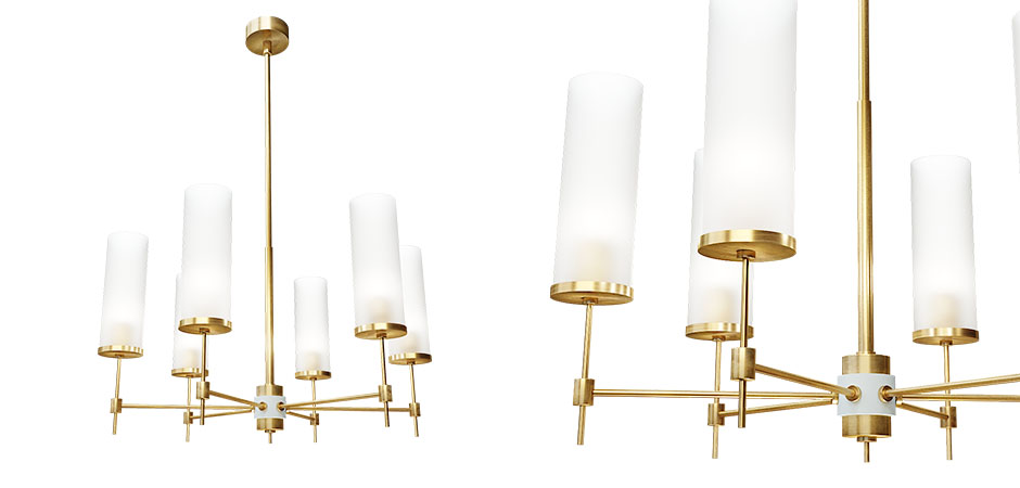 Люстра Дизайнерская Candle Holder из Сатинированной Латуни Люстра Дизайнерская Candle Holder из Сатинированной Латуни - Loft-Concept в Барнауле