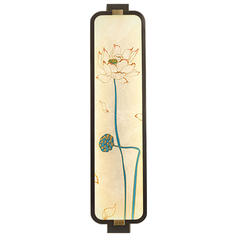 Настенный светильник Lotus Oriental Scenes Wall Lamp Темная медь Бежевый Мульти Настенный светильник Lotus Oriental Scenes Wall Lamp Темная медь Бежевый Мульти в Барнауле | Loft Concept