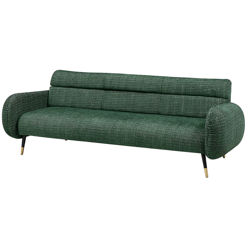 Диван Hebert Green Sofa L Зеленый Зеленый Черный Латунь Диван Hebert Green Sofa L Зеленый Зеленый Черный Латунь в Барнауле | Loft Concept