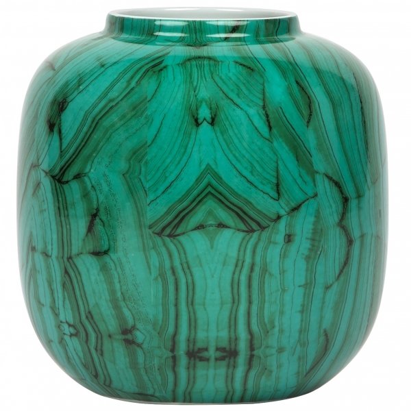 Ваза Malachite Vase Low Малахит Ваза Malachite Vase Low Малахит в Барнауле | Loft Concept