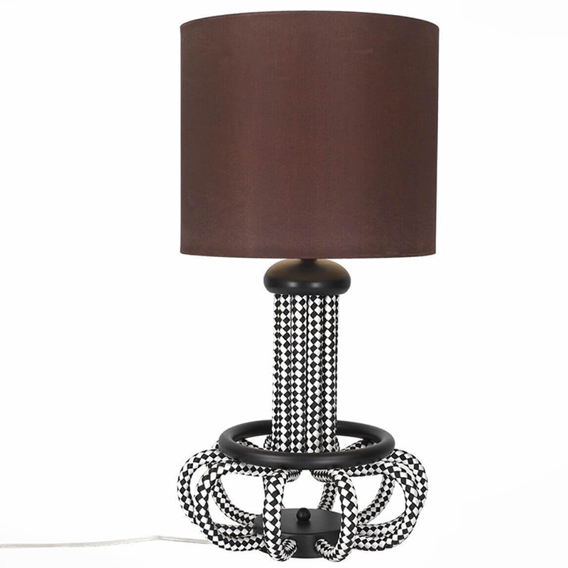 Дизайнерская Настольная лампа Belcalis table lamp Черно-белый Коричневый Дизайнерская Настольная лампа Belcalis table lamp Черно-белый Коричневый в Барнауле | Loft Concept