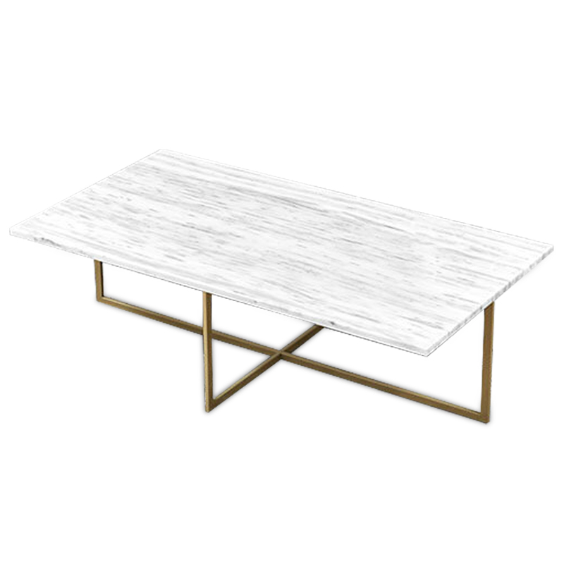 Кофейный стол Monson Coffee Table Белый Золотой Кофейный стол Monson Coffee Table Белый Золотой в Барнауле | Loft Concept