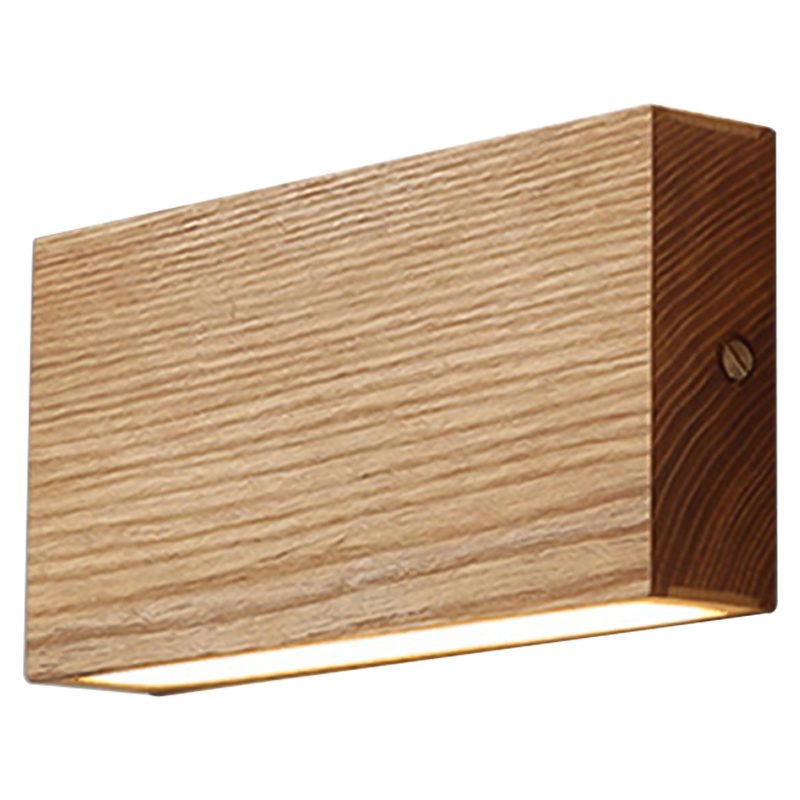 Wall Lamp Retro Square Fixtures Led Up and Down Бра Светлое дерево Древесина Wall Lamp Retro Square Fixtures Led Up and Down Бра Светлое дерево Древесина в Барнауле | Loft Concept
